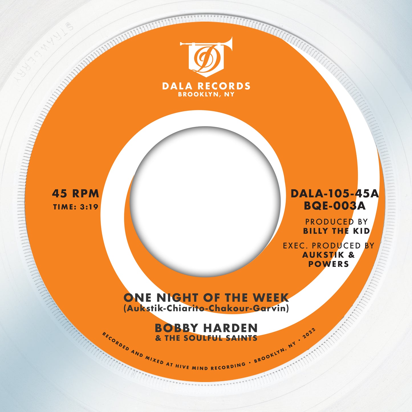 Bobby Harden & The Soulful Saints "One Night of the Week / Raise Your Mind" 45