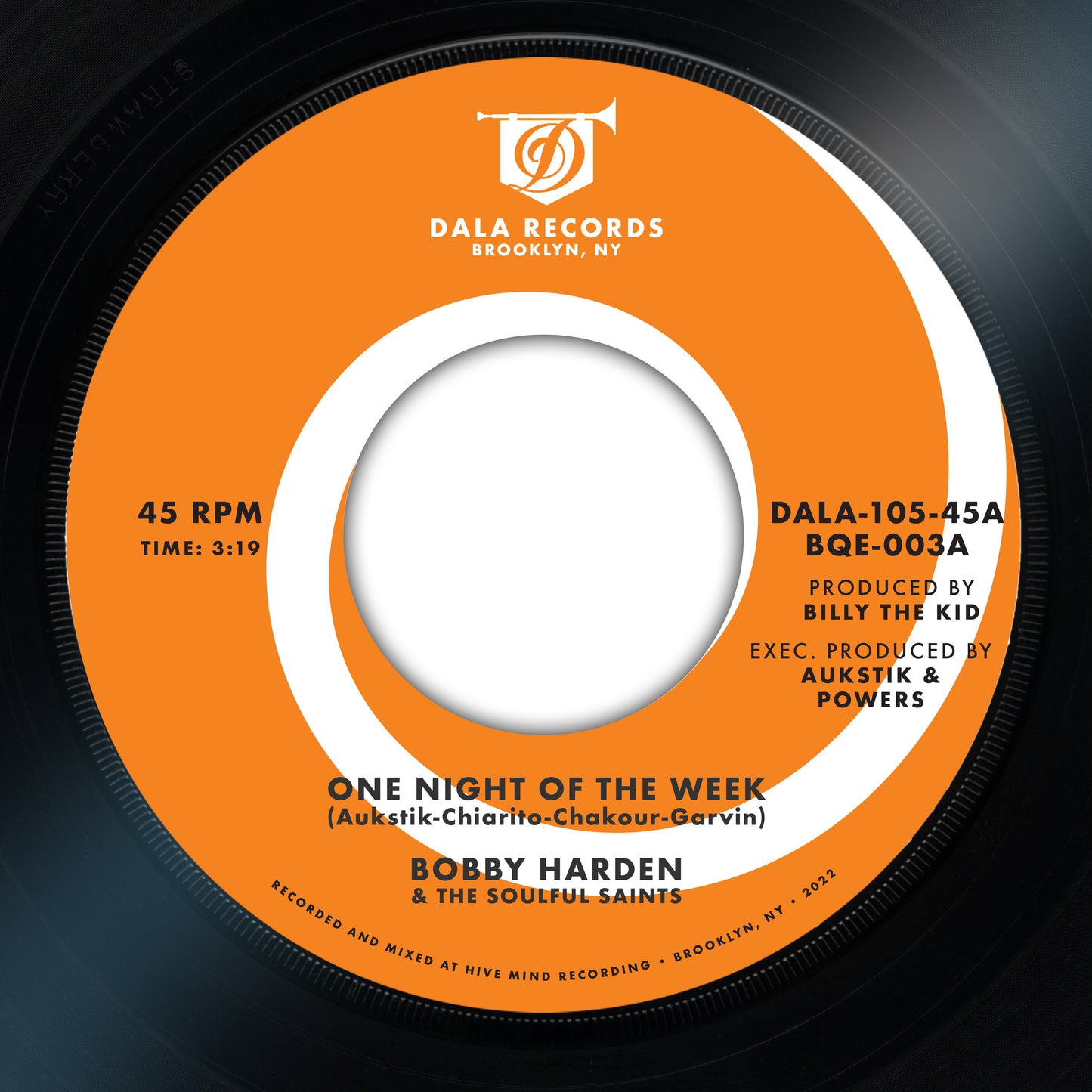 Bobby Harden & The Soulful Saints "One Night of the Week / Raise Your Mind" 45