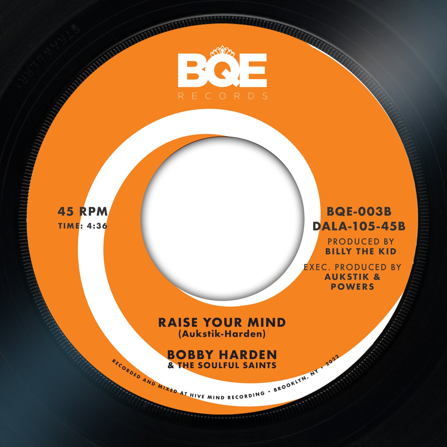 Bobby Harden & The Soulful Saints "One Night of the Week / Raise Your Mind" 45
