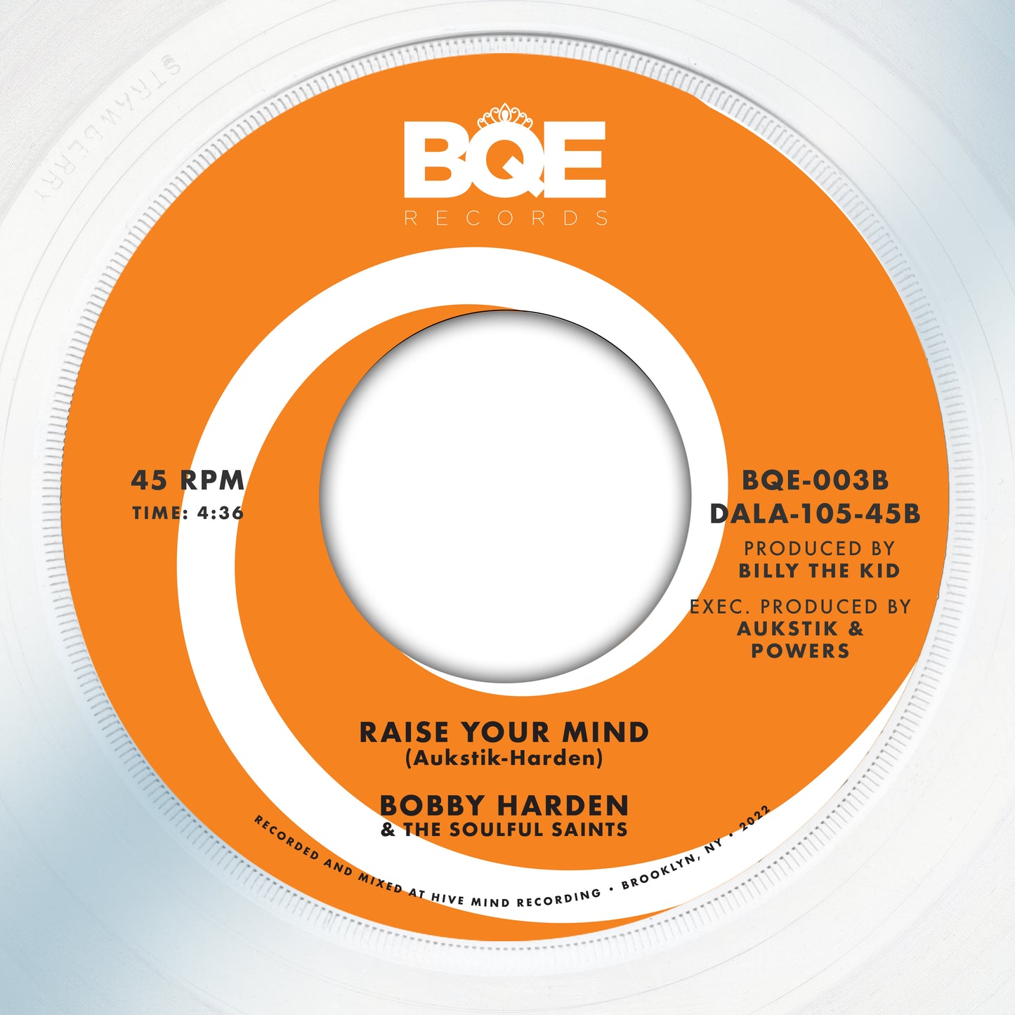Bobby Harden & The Soulful Saints "One Night of the Week / Raise Your Mind" 45